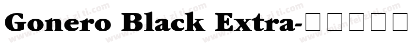 Gonero Black Extra字体转换
